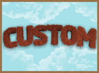 Brown Fur Style Blue Sky Personalised Name Print