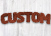 Brown Fur Style Wood Personalised Name Print
