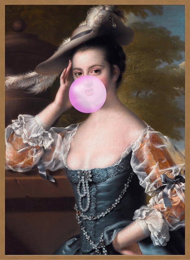 Bubblegum Lady Portrait Print