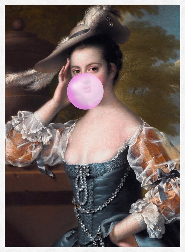 Bubblegum Lady Portrait Print