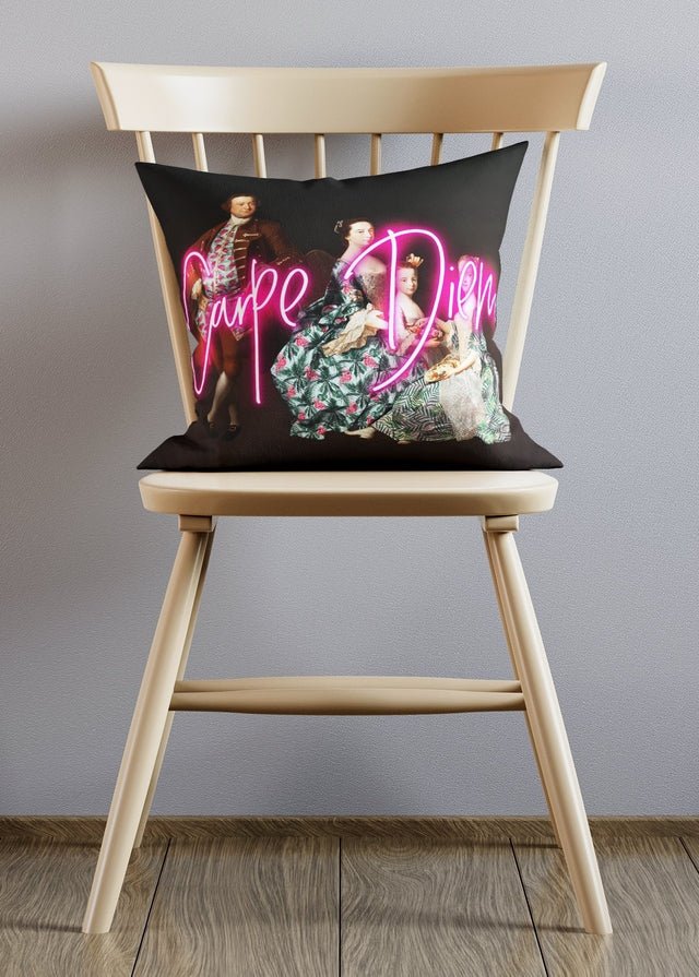 Carpe Diem Altered Art Cushion