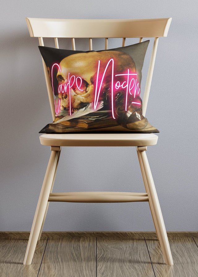 Carpe Noctem Altered Art Cushion