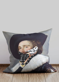 Gang Portrait Louis Vuitton Altered Art Cushion