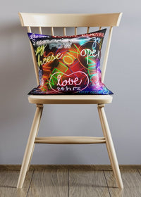 Neon Sign Mashup Cushion
