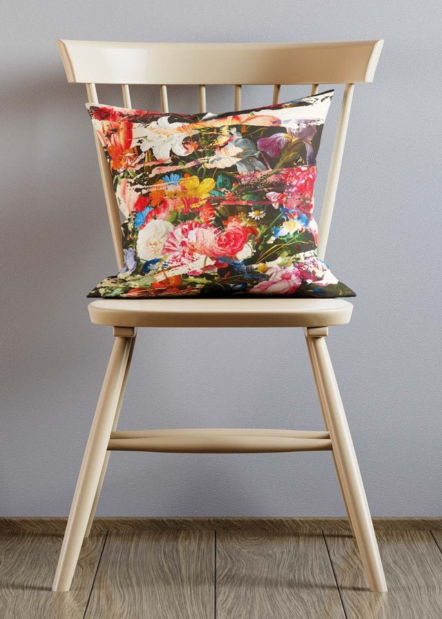 Torn Florals Pattern Cushion