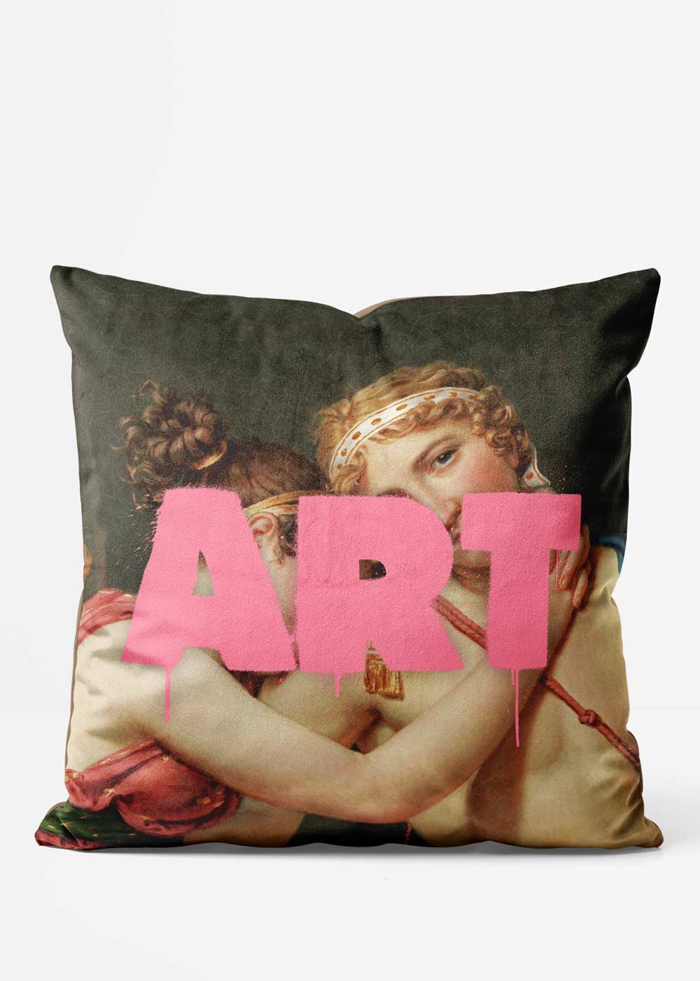 ART Pink Altered Art Cushion