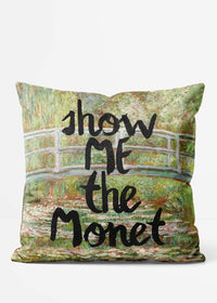 Show Me The Monet Altered Painting Cushion