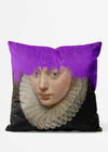 Purple Paint Dripping Portrait Cushion