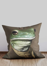 Frog Head Portrait Cushion