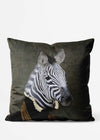 Zebra Head Portrait Cushion