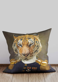 Tiger Head Portrait Cushion