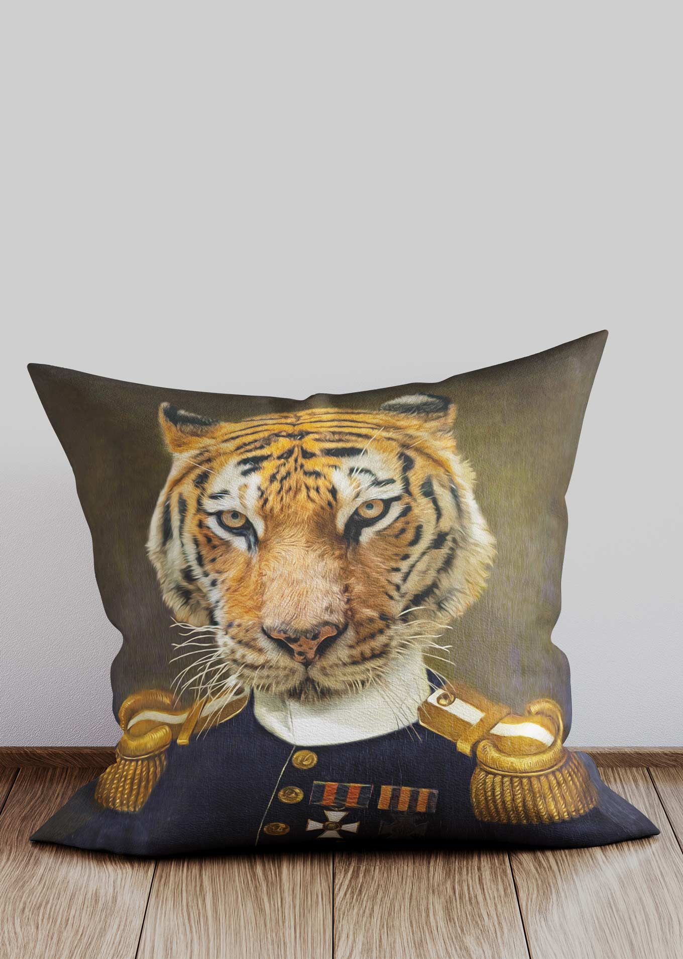 Tiger Head Portrait Cushion