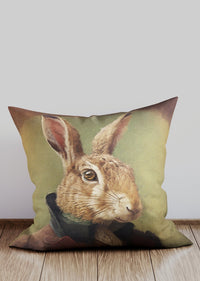 Hare Animal Portrait Cushion