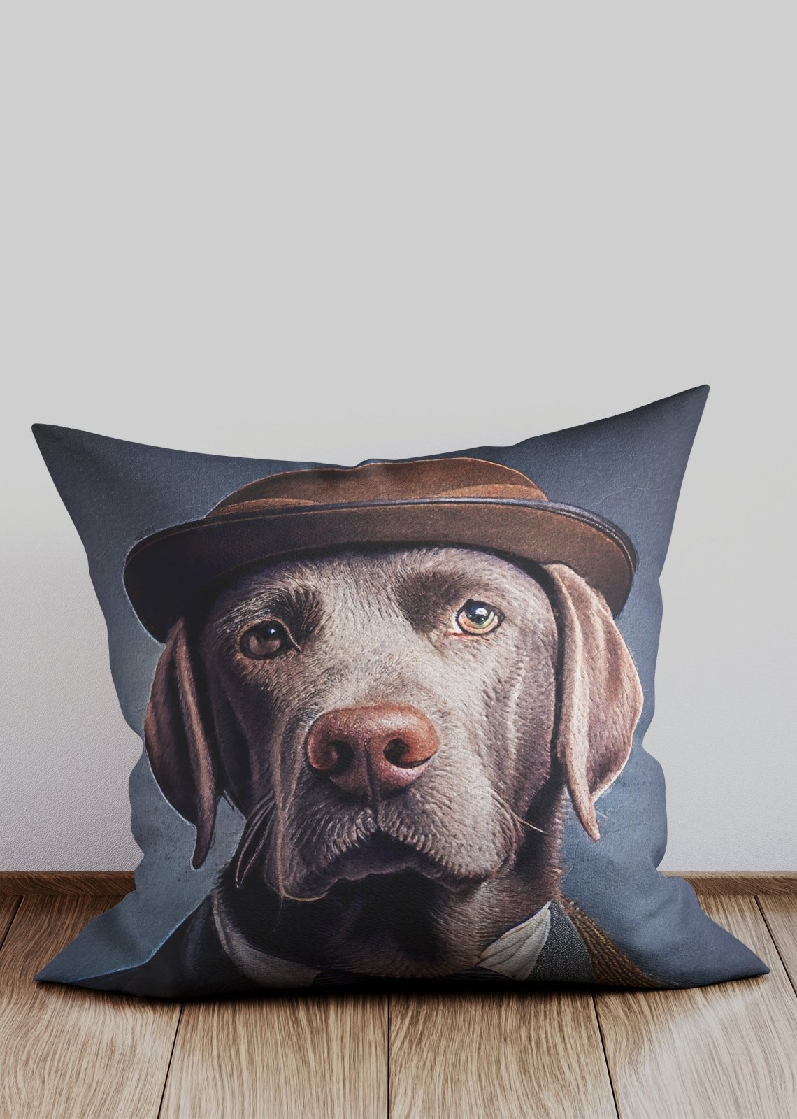 Black Lab Animal Portrait Cushion