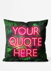 Custom Red Neon Leaves Cushion
