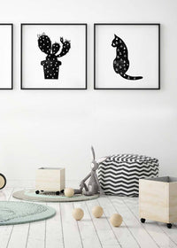 Cactus Silhouette Triangle Print