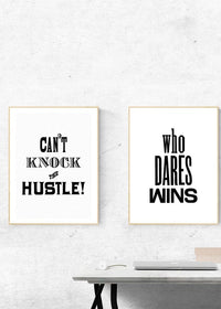 Can't Knock The Hustle Quote Print