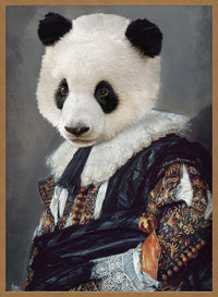 Cavalier Panda Portrait Print