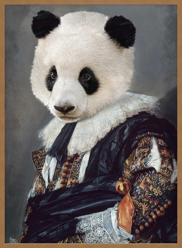 Cavalier Panda Portrait Print