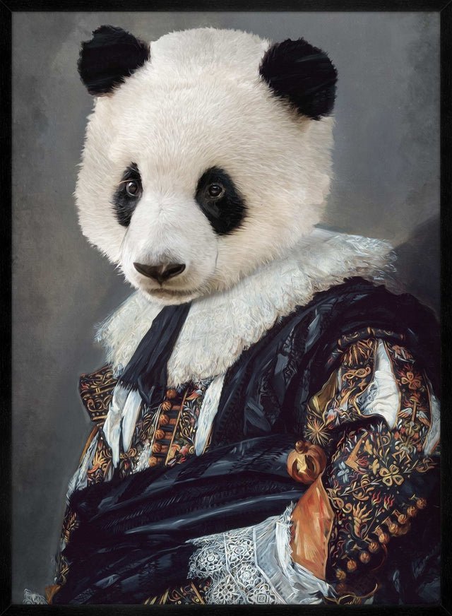 Cavalier Panda Portrait Print