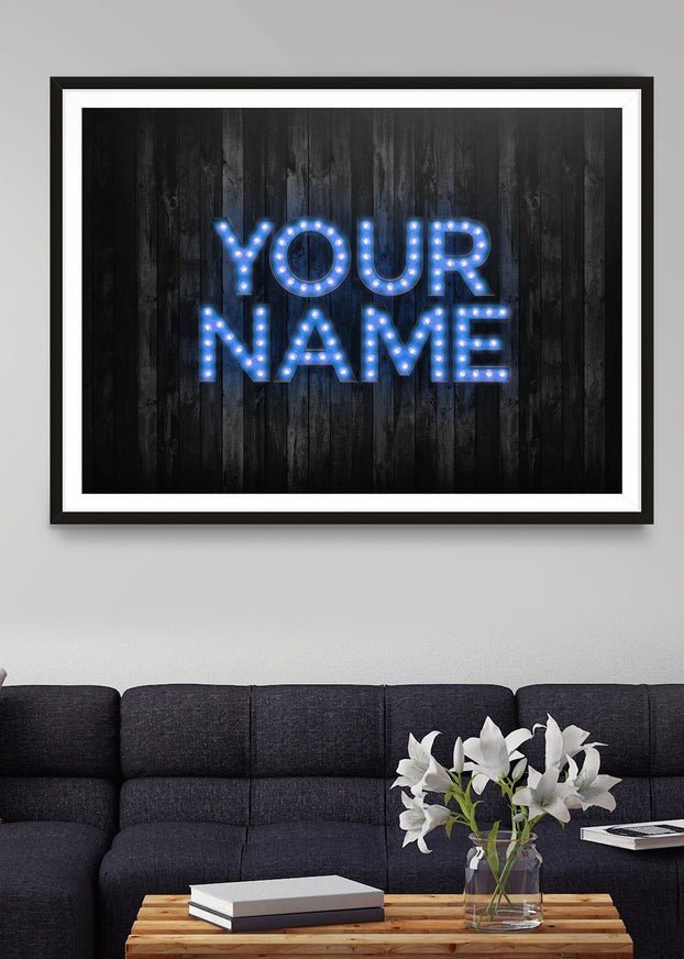 Custom Bulb Letters Blue Print