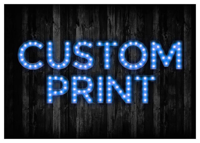 Custom Bulb Letters Blue Print