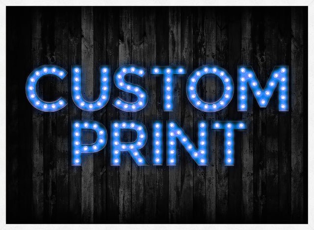 Custom Bulb Letters Blue Print