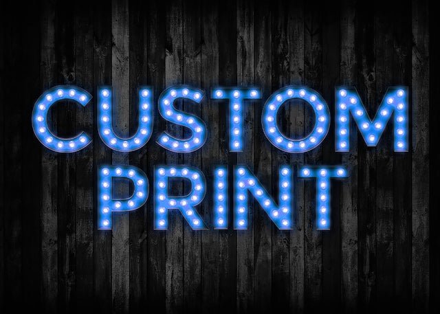 Custom Bulb Letters Blue Print