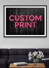Custom Bulb Letters Pink Print