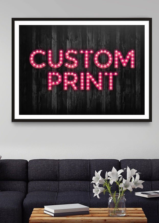 Custom Bulb Letters Pink Print