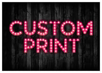 Custom Bulb Letters Pink Print