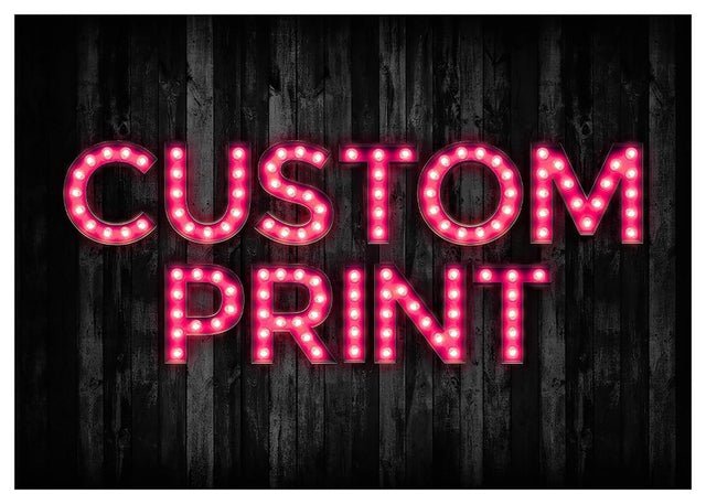 Custom Bulb Letters Pink Print