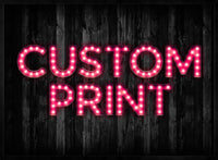Custom Bulb Letters Pink Print