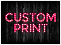 Custom Bulb Letters Pink Print