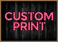 Custom Bulb Letters Pink Print