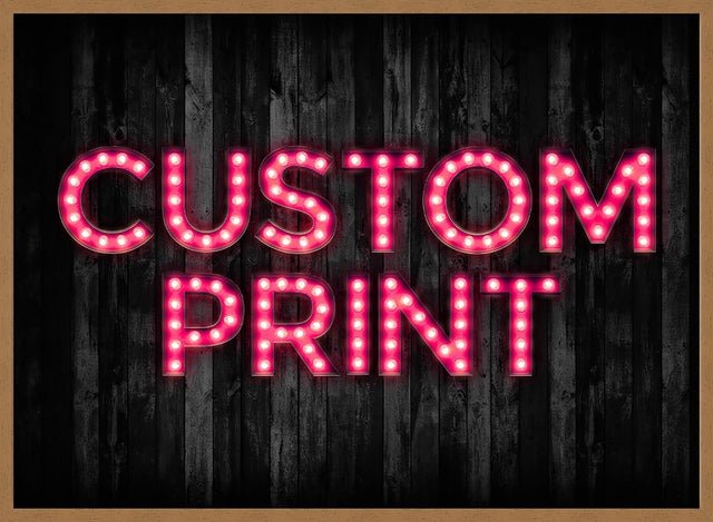 Custom Bulb Letters Pink Print