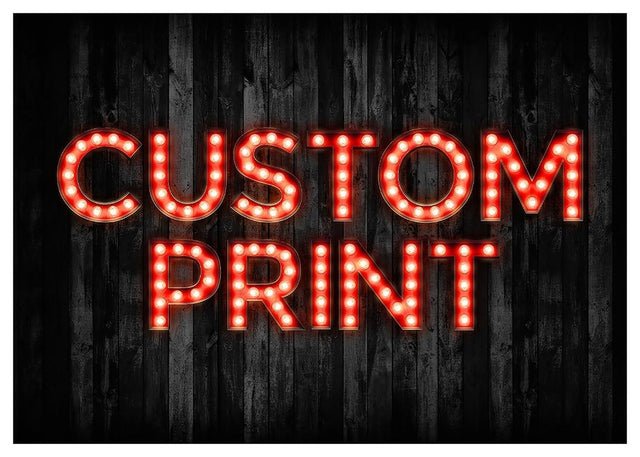 Custom Bulb Letters Red Print