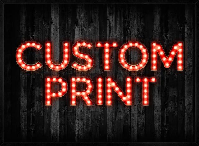 Custom Bulb Letters Red Print