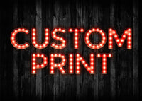 Custom Bulb Letters Red Print