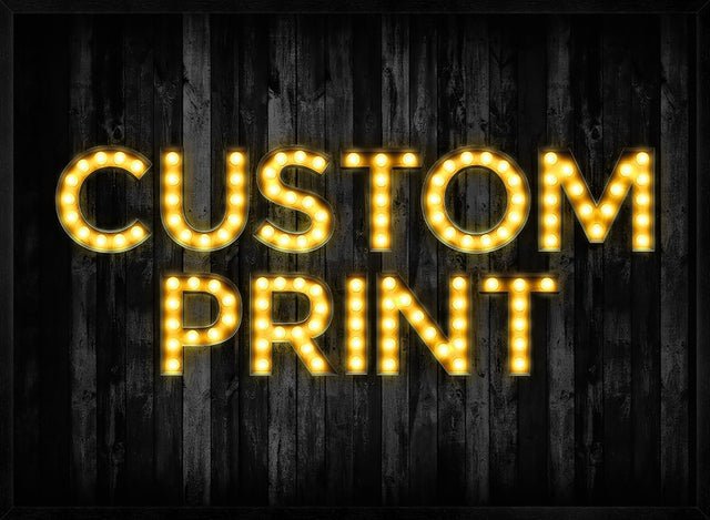 Custom Bulb Letters Yellow / Gold Print