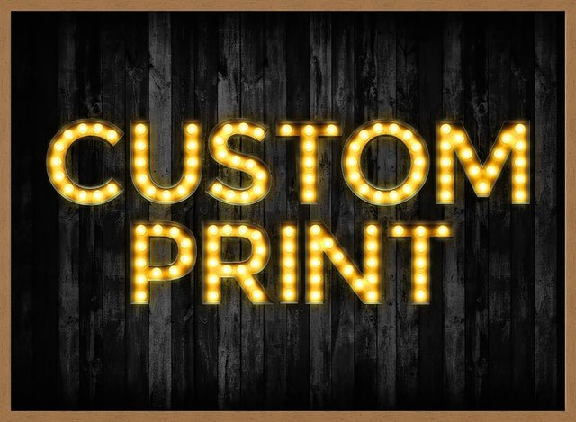 Custom Bulb Letters Yellow / Gold Print