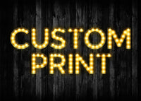Custom Bulb Letters Yellow / Gold Print