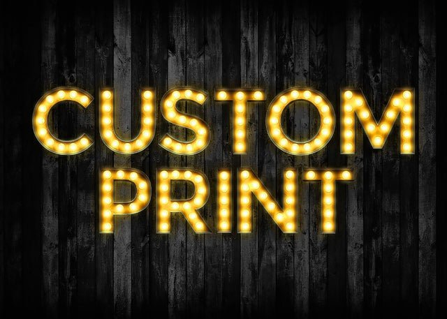 Custom Bulb Letters Yellow / Gold Print
