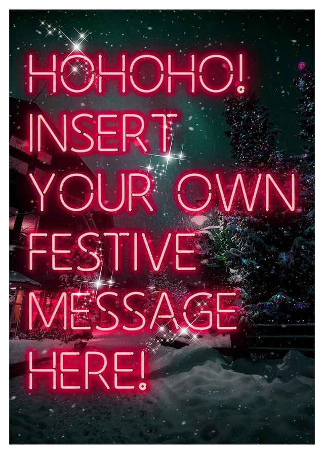 Custom Christmas Neon Print