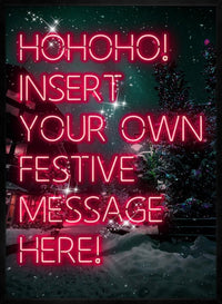 Custom Christmas Neon Print