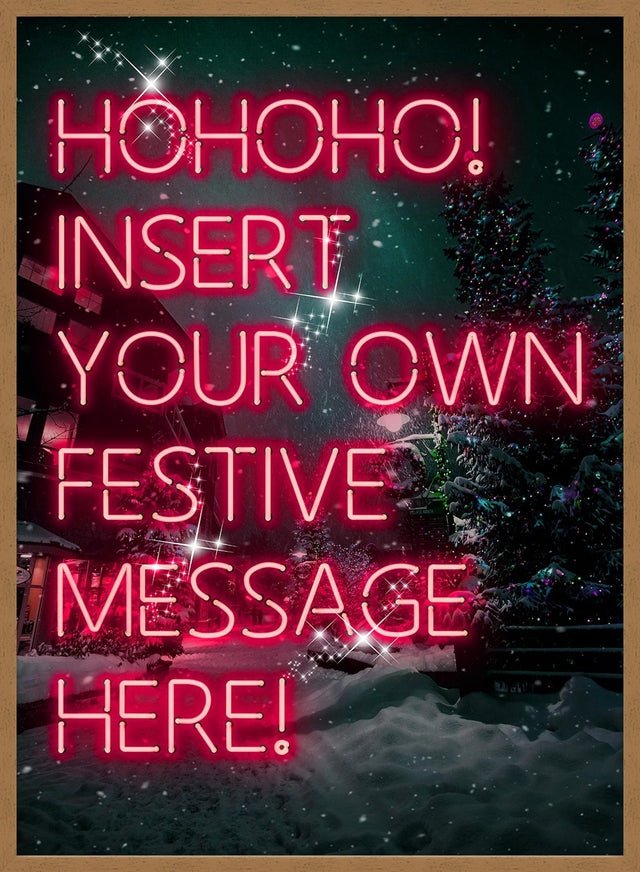 Custom Christmas Neon Print