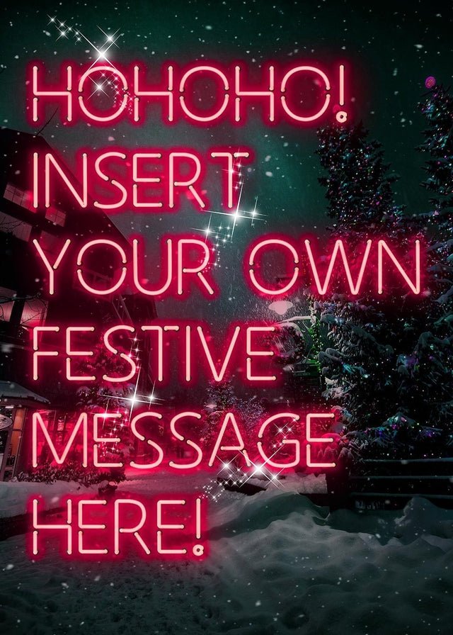 Custom Christmas Neon Print