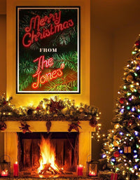 Custom Christmas Pink Neon Print