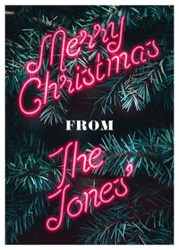 Custom Christmas Pink Neon Print