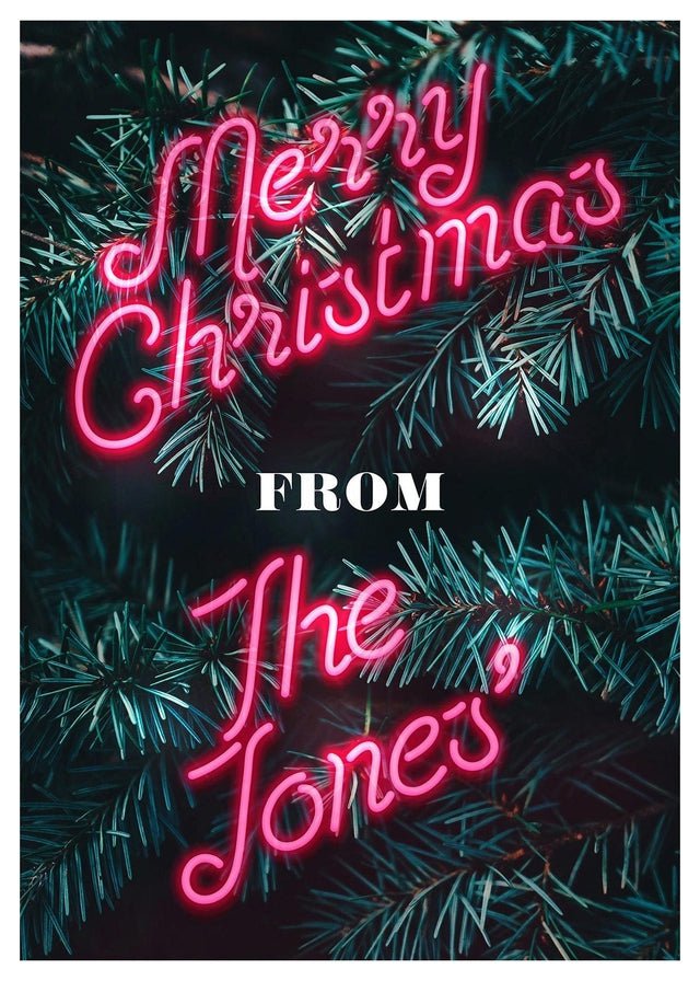 Custom Christmas Pink Neon Print